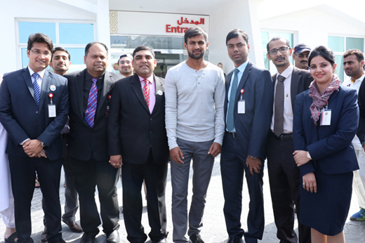 Cricketer Shoaib Malik Enthralls Crowd at Thumbay Hospital 1